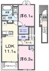 リップルガーデンＦの物件間取画像